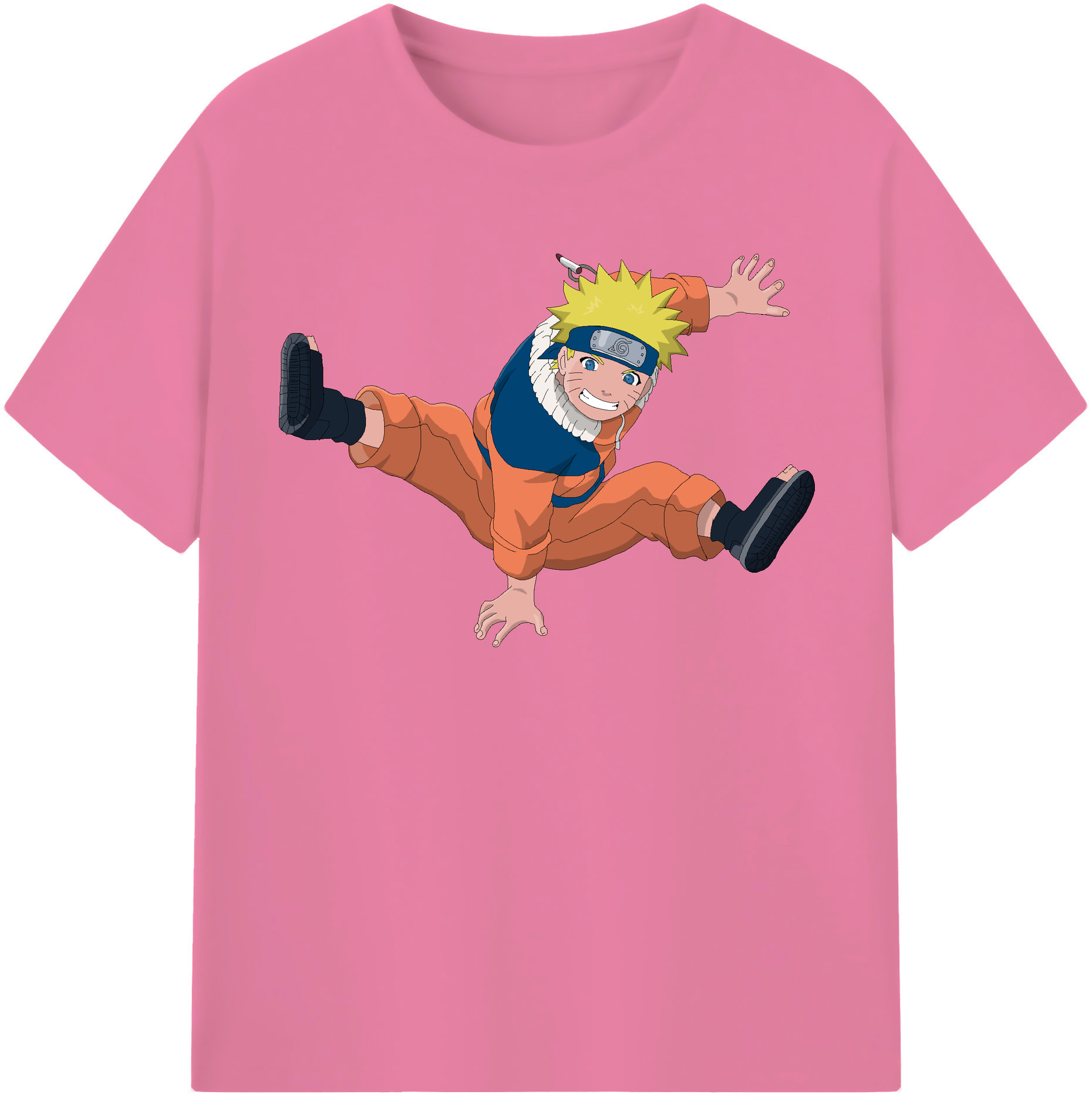 （画像用） NARUTO -ナルト- うずまき ナルト Uzumaki Naruto 綿100％半袖Tシャツ（フロントプリント）